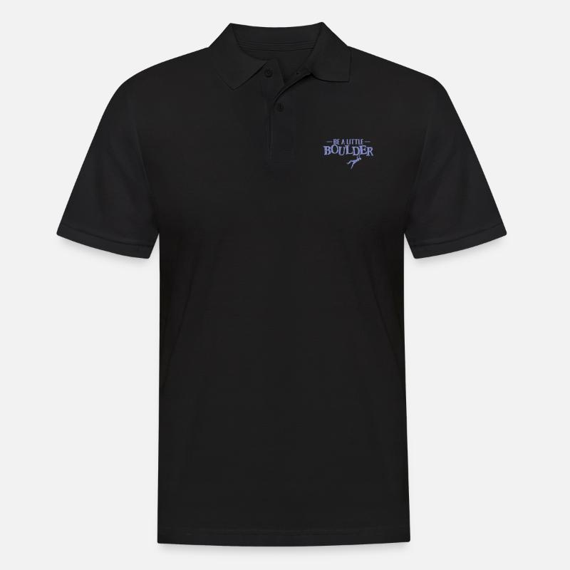 Be a little Boulder - Männer Poloshirt - Schwarz