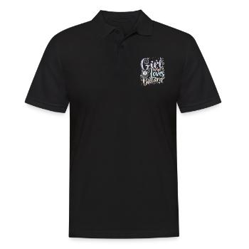Girl who Loves Billiards - Men's Polo Shirt - black - Front - Kai (181cm)