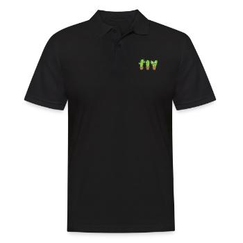 funny cacti - Men's Polo Shirt - black - Front - Kai (181cm)