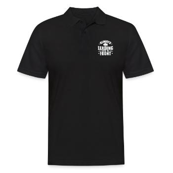 Always Leading from the Front - Männer Poloshirt - Schwarz - Vorne - Kai (181cm)
