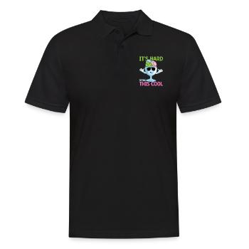 It´s Hard Being This Cool Gelato Dessert Popsicle - Männer Poloshirt - Schwarz - Vorne - Kai (181cm)