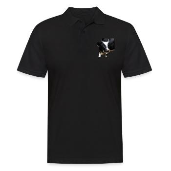 Drôle d’agriculteurs de têtes de vache de vache - Polo Homme - noir - Devant - Kai (181cm)