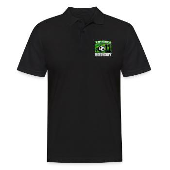 11th birthday Boy Soccer 11 Years Old Gifts - Männer Poloshirt - Schwarz - Vorne - Kai (181cm)