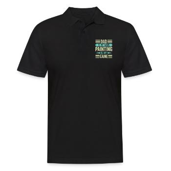 Peintre en bâtiment papa cadeaux uniques - Polo Homme - noir - Devant - Kai (181cm)