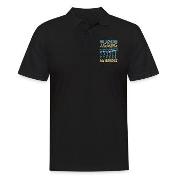 Peintre en bâtiment papa Cadeaux uniques - Polo Homme - noir - Devant - Kai (181cm)