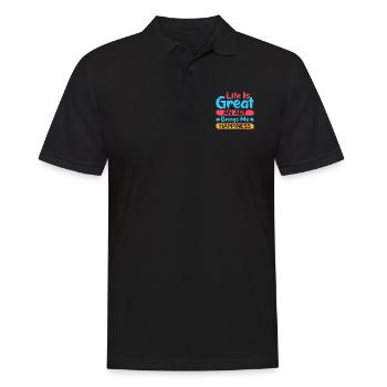 Artist Painter Graphic Art Brings Me Happiness - Männer Poloshirt - Schwarz - Vorne - Kai (181cm)