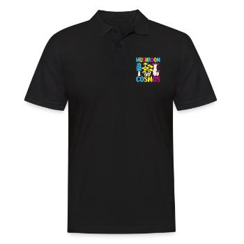 Mushroom Foraging Hunter Mushroom Cosmos - Men's Polo Shirt - black - Front - Kai (181cm)