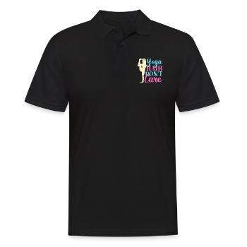 Yoga Cheveux Ne S’en soucie Pas Drôle Yoga - Polo Homme - noir - Devant - Kai (181cm)