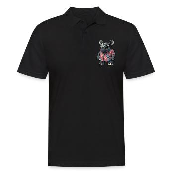 Nashorn Lustig Sommer - Männer Poloshirt - Schwarz - Vorne - Kai (181cm)