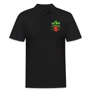 This Laser Tagger Is Turning 15 Years Old Laser - Männer Poloshirt - Schwarz - Vorne - Kai (181cm)