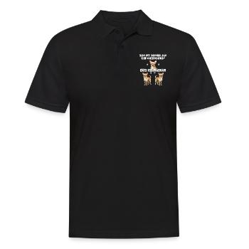 Was ist besser als ein Chihuahua? Zwei Chihuahua - Männer Poloshirt - Schwarz - Vorne - Kai (181cm)