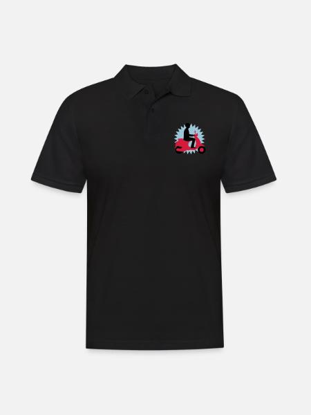 vespa_3c - Männer Poloshirt - Schwarz