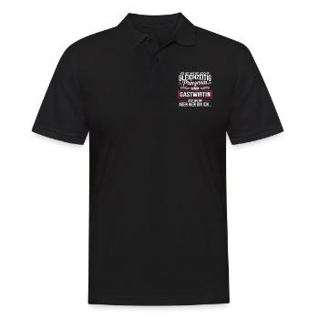 GASTWIRTIN - Prinzessin - Männer Poloshirt - Schwarz - Vorne - Kai (181cm)