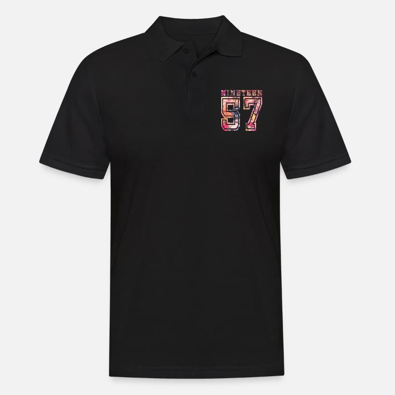 NINETEEN 1957 B - Männer Poloshirt - Schwarz