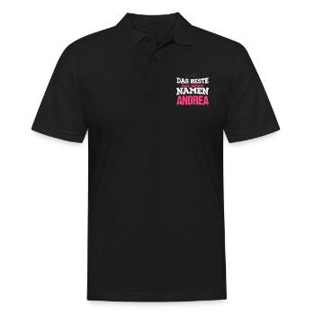 ANDREA - das Beste - Männer Poloshirt - Schwarz - Vorne - Kai (181cm)