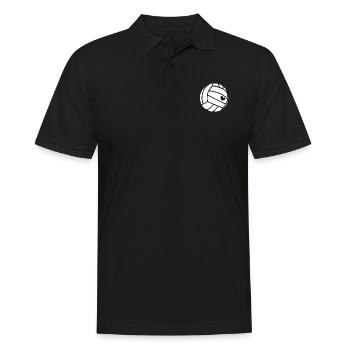 I love Volleyball - Handball / Herz / Geschenk - Männer Poloshirt - Schwarz - Vorne - Kai (181cm)