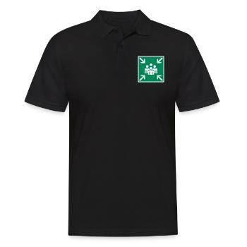 Collection point sign logo - Men's Polo Shirt - black - Front - Kai (181cm)