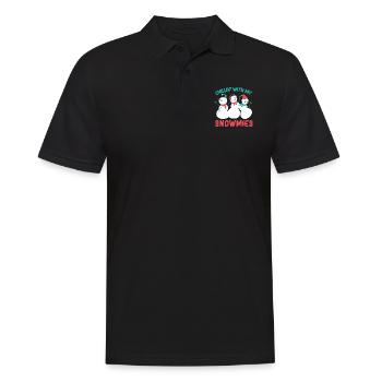 Noël relax avec mes amis - Polo Homme - noir - Devant - Kai (181cm)