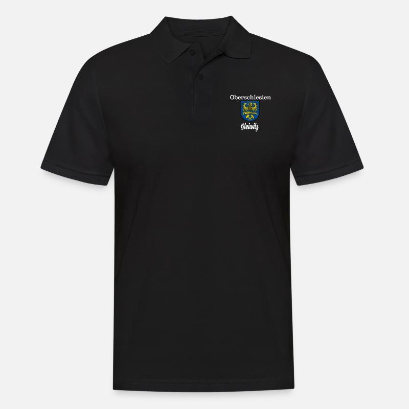 Oberschlesien Gleiwitz - Männer Poloshirt - Schwarz