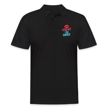 Je suis célibataire - Polo Homme - noir - Devant - Kai (181cm)