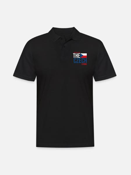 Tschechien Tscheche - Männer Poloshirt - Schwarz
