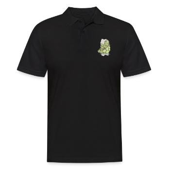 Turtle Zoo Funny Animal Middle Finger Protest - Polo Homme - noir - Devant - Kai (181cm)