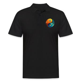 Yin Yang éléments de marque icônes de marque - Polo Homme - noir - Devant - Kai (181cm)