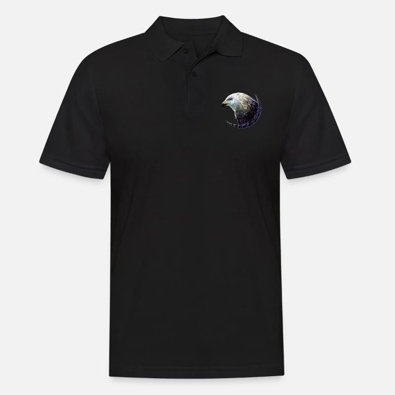 Adler - Männer Poloshirt - Schwarz