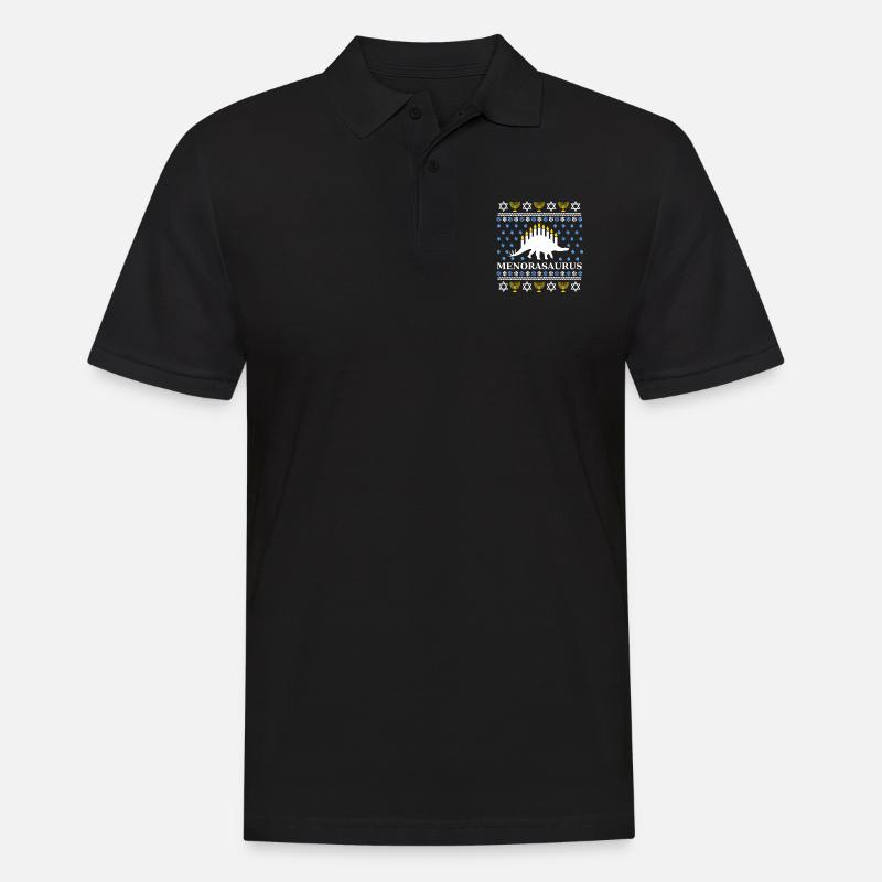 Menorasaurus - Excellente idée-cadeau Juifs, Hanoukka - Polo Homme - noir