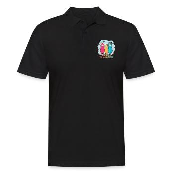 Alpacalypse Alpaca Apocalypse - Men's Polo Shirt - black - Front - Kai (181cm)