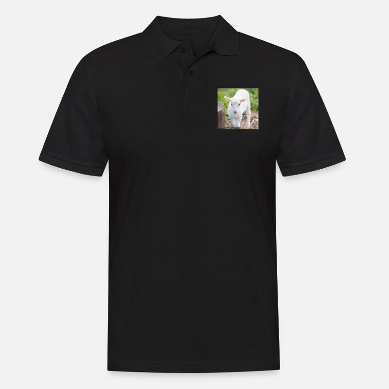 Lämmchen (Ovis) Lamm - Männer Poloshirt - Schwarz