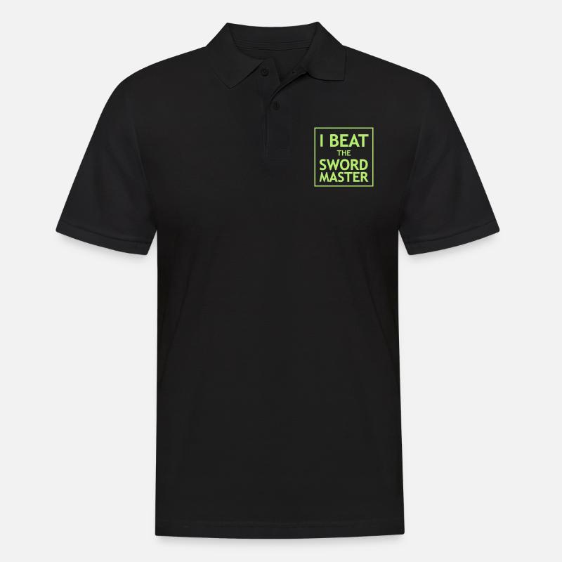 I Beat the Swordmaster - Männer Poloshirt - Schwarz