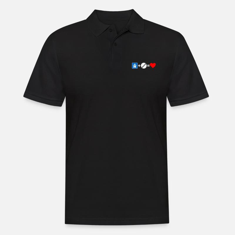 Autobahn - Männer Poloshirt - Schwarz