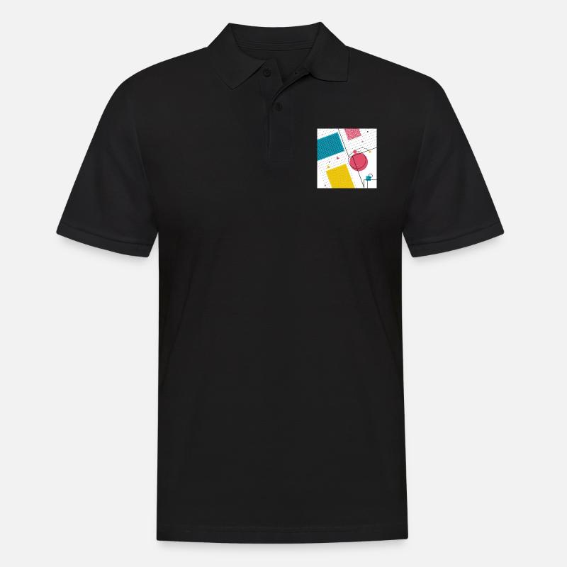 Farben Formen Abstrakt - Männer Poloshirt - Schwarz