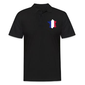 France - Men's Polo Shirt - black - Front - Kai (181cm)
