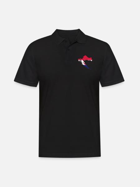 Croatia - Men's Polo Shirt - black