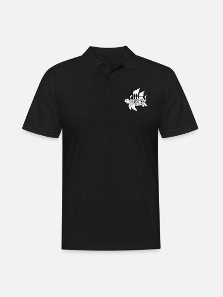 Usine de tortues, fumée, smog, bien-être des animaux - Polo Homme - noir