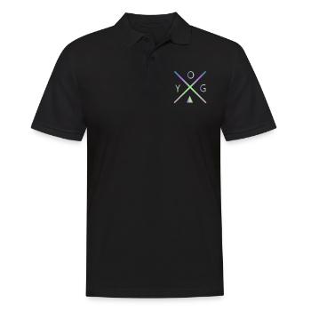 yoga - Männer Poloshirt - Schwarz - Vorne - Kai (181cm)