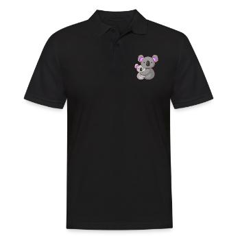 Ours Koala Cadeau de parents câlin Koala Australie - Polo Homme - noir - Devant - Kai (181cm)
