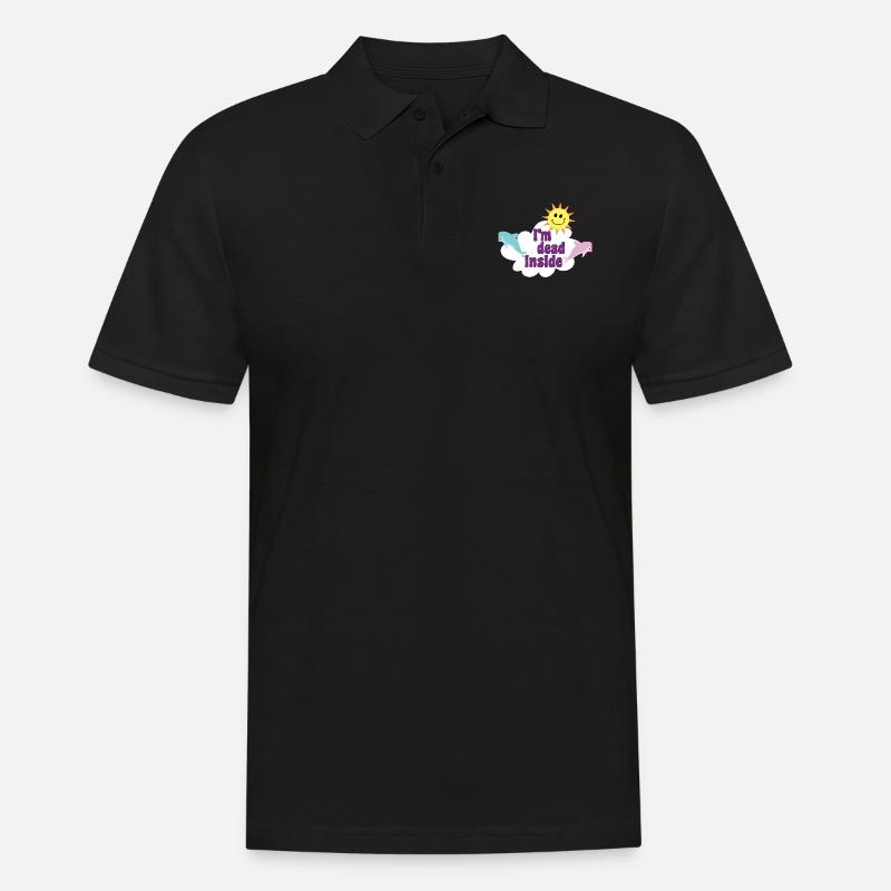 Ich bin innerlich tot - Männer Poloshirt - Schwarz