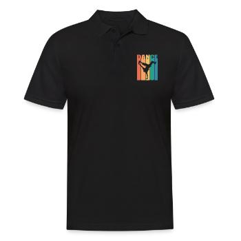 Retro Breakdancing Hip Hop Dance Breakdance Trick - Männer Poloshirt - Schwarz - Vorne - Kai (181cm)