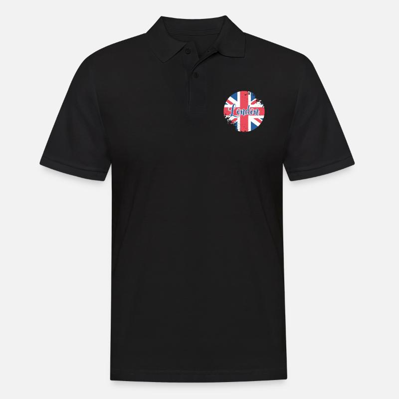 Button London - Männer Poloshirt - Schwarz