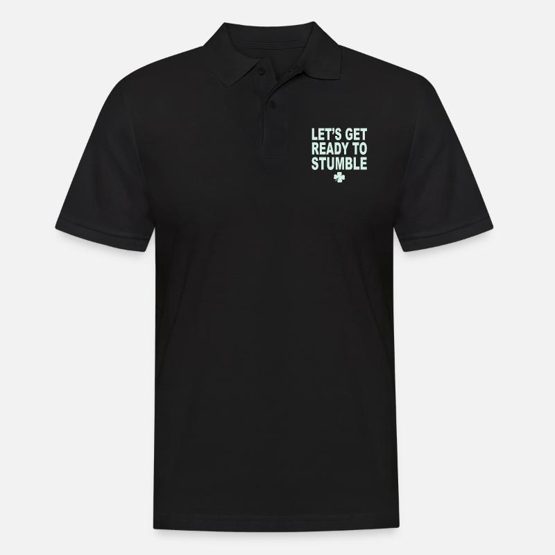Stolpern - Männer Poloshirt - Schwarz