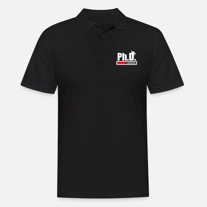 Student Ph.D. Loading Doctoral student Funny gift - Men's Polo Shirt - black