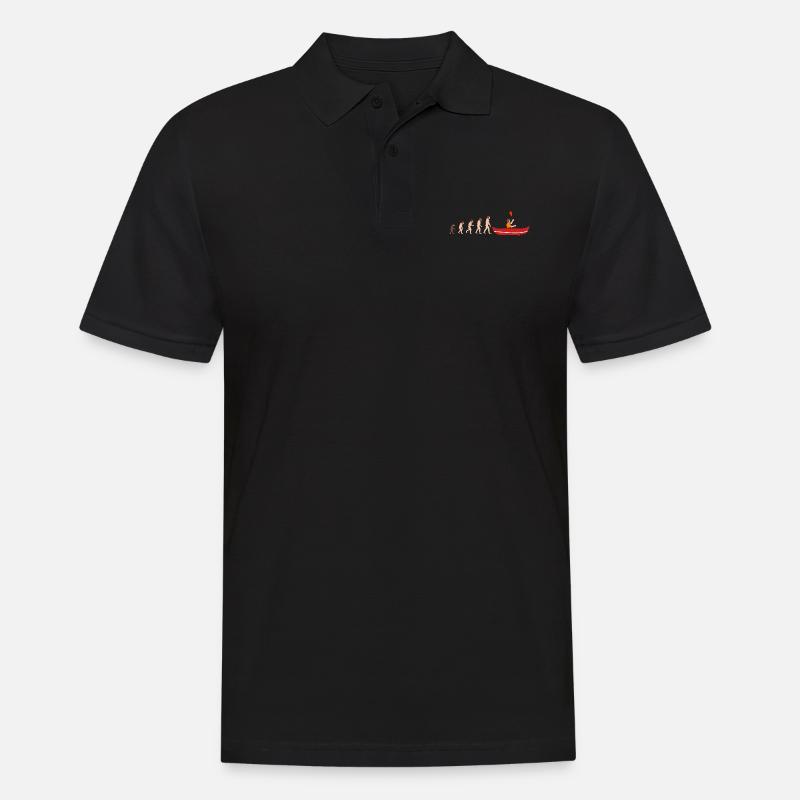 Evolution Canoeing Kanu Lustige Geschenkidee - Männer Poloshirt - Schwarz