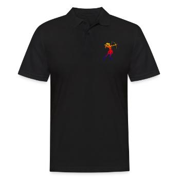 Idée de cadeau drôle de fille de tir à l'arc maorie - Polo Homme - noir - Devant - Kai (181cm)