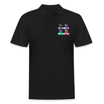 Flamingo Flamingos Color - Men's Polo Shirt - black - Front - Kai (181cm)