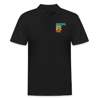 Awesome Since April 1990 - Men's Polo Shirt - black - Front - Kai (181cm)