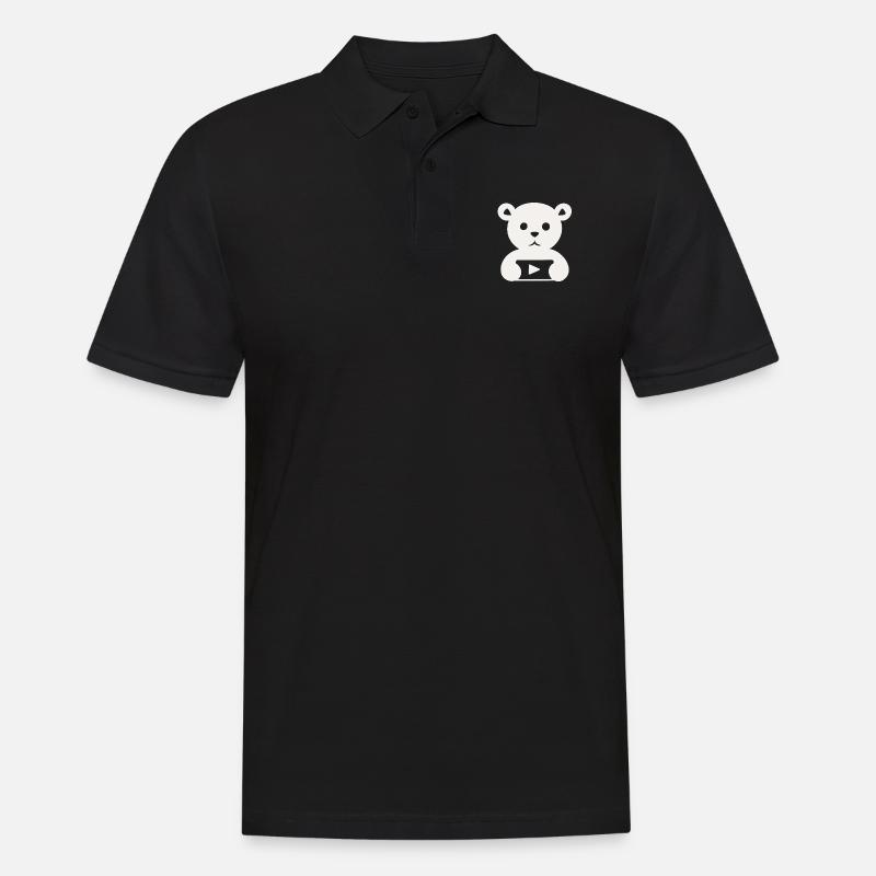 Teddybär creator youtube - Männer Poloshirt - Schwarz