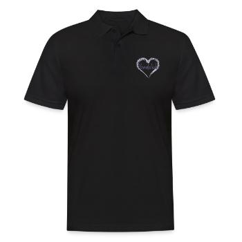 Hundeliebe - Männer Poloshirt - Schwarz - Vorne - Kai (181cm)